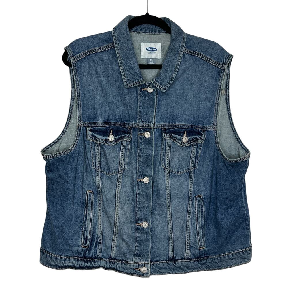 Old Navy Blue Jean Vest Size XXL